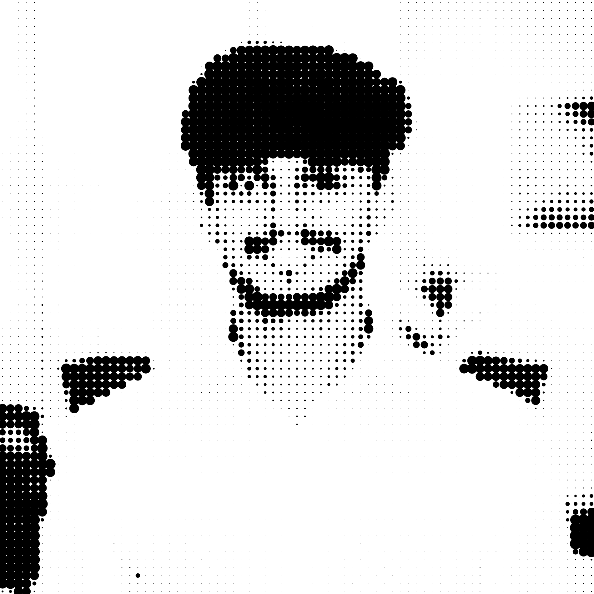 Portrait of Siddarth Bandi in halftone style